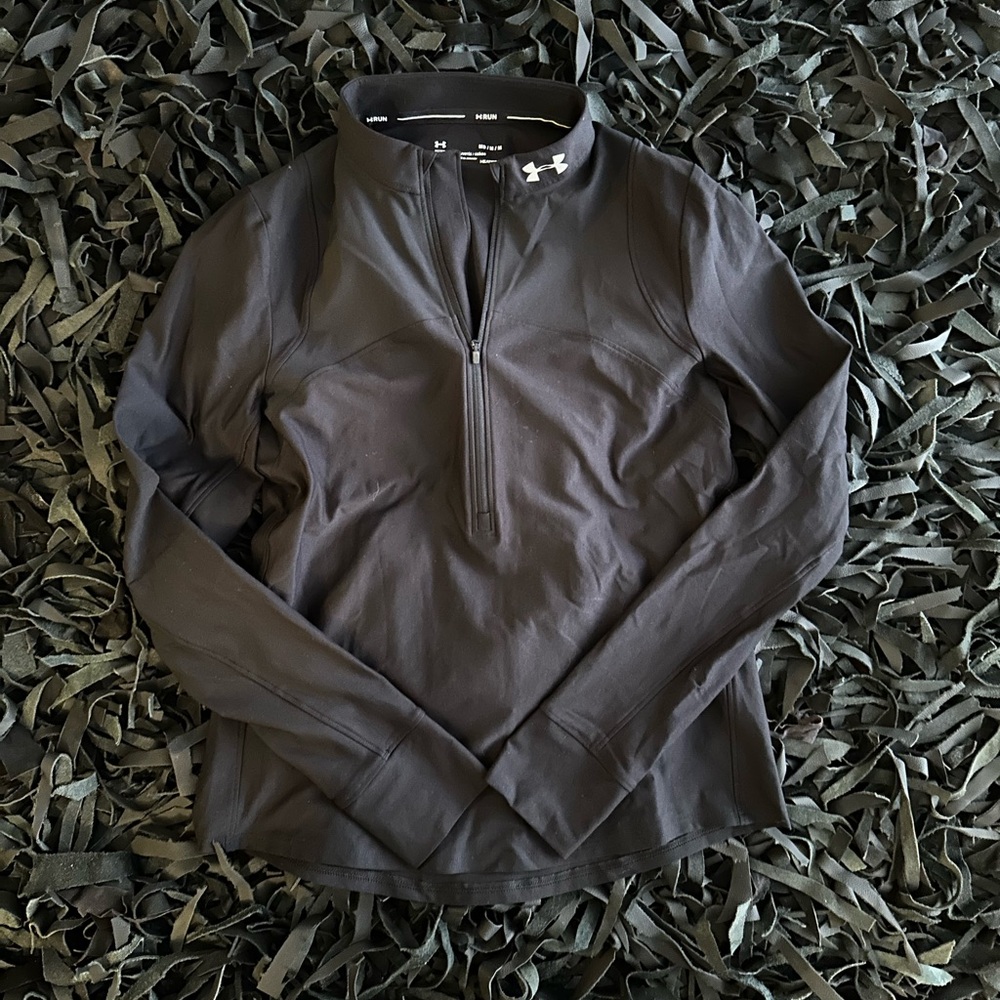 Under Armour Black Quarter-Zip Long Sleeve Performance Top